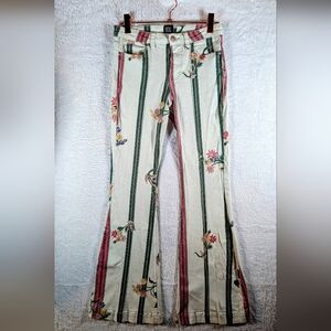 243-BDG Multicolor Patterned Denim Small Dots Of Stain) Reflecting On Price